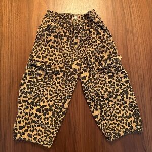 Zara Kids Leopard Print Cargo Pants